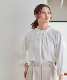 SHOO・LA・RUE | さりげないフリルが女性らしい！【S-3L】プチハイネック ブラウス(シャツ/ブラウス)