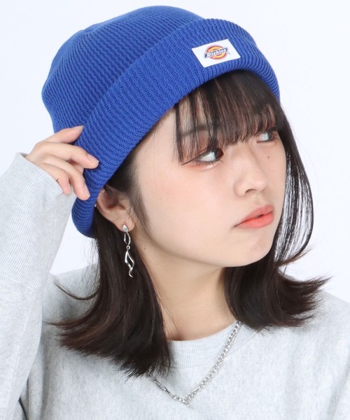 Dickies(ディッキーズ)の「Dickies(ディッキーズ)ワンポイントロゴショートワッチ/ニット帽/ビーニー メンズ レディース(ニットキャップ/ビーニー・メンズ・ブラック/ブルー/オレンジ/ブラウン/グリーン/ホワイト・FREE)」の5枚目の写真