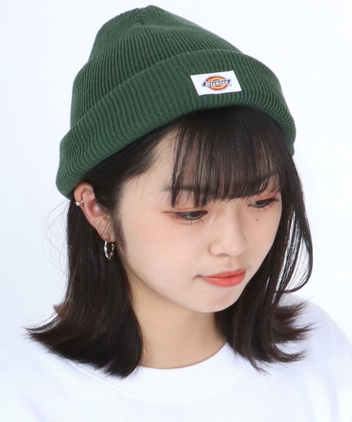 Dickies(ディッキーズ)の「Dickies(ディッキーズ)ワンポイントロゴショートワッチ/ニット帽/ビーニー メンズ レディース(ニットキャップ/ビーニー・メンズ・ブラック/ブルー/オレンジ/ブラウン/グリーン/ホワイト・FREE)」の4枚目の写真