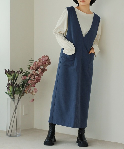 Crisp（クリスプ）の「バックストラップジャンパースカート（ジャンパースカート・レディース・ブラック/ネイビー/ピンク・FREE）」の3枚目の写真