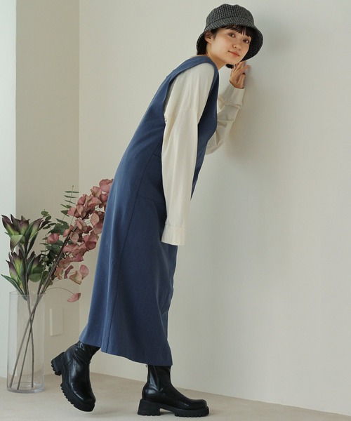 Crisp（クリスプ）の「バックストラップジャンパースカート（ジャンパースカート・レディース・ブラック/ネイビー/ピンク・FREE）」の21枚目の写真