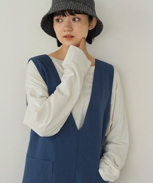 Crisp（クリスプ）の「バックストラップジャンパースカート（ジャンパースカート・レディース・ブラック/ネイビー/ピンク・FREE）」の15枚目の写真