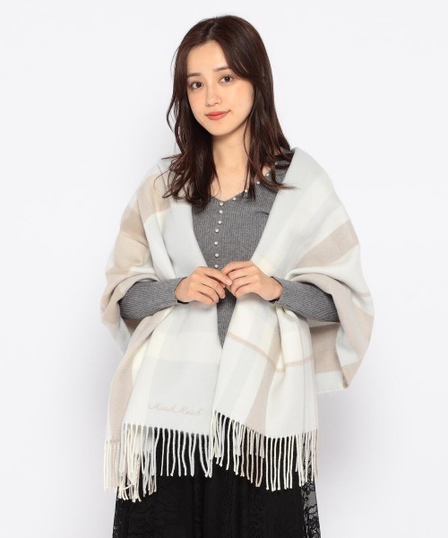 MISCH MASCH（ミッシュマッシュ）の「チェックストール（ストール/ショール・レディース・ベビーピンク/ライトブルー/ラベンダー/ベージュ・FREE）」の11枚目の写真