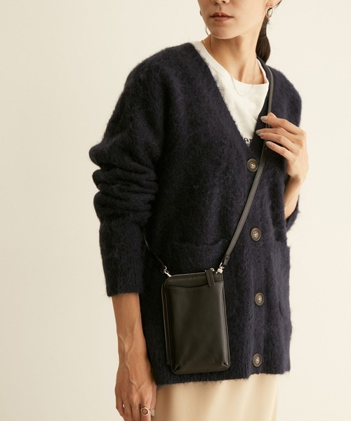 SALON adam et rope'（サロン アダム エ ロペ）の「スマホポシェット/ミニショルダーバッグ（ショルダーバッグ・レディース・ブラック/ベージュ/ライトグリーン・FREE）」の10枚目の写真