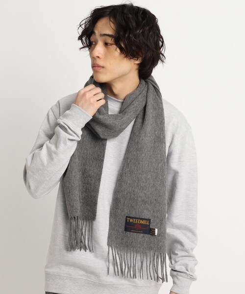 Dessin（デッサン）の「◇TWEEDMILL 25cm幅マフラー ユニセックス