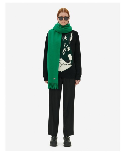 Maison Kitsune（メゾンキツネ）の「OVERSIZE FOX HEAD JACQUARD PULLOVER（ニット/セーター・メンズ・カーキ系/ブラック・S/L/XS/M）」の6枚目の写真