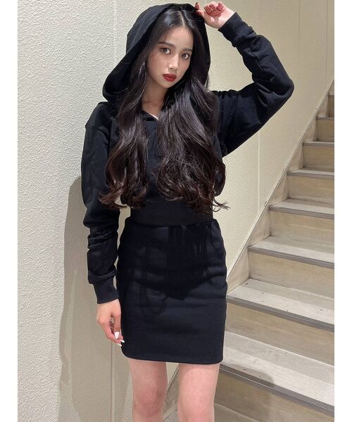 GYDA（ジェイダ）の「ウエストワイドバンテージ foodieワンピース（ワンピース・レディース・オフホワイト/ブラック・FREE）」の8枚目の写真