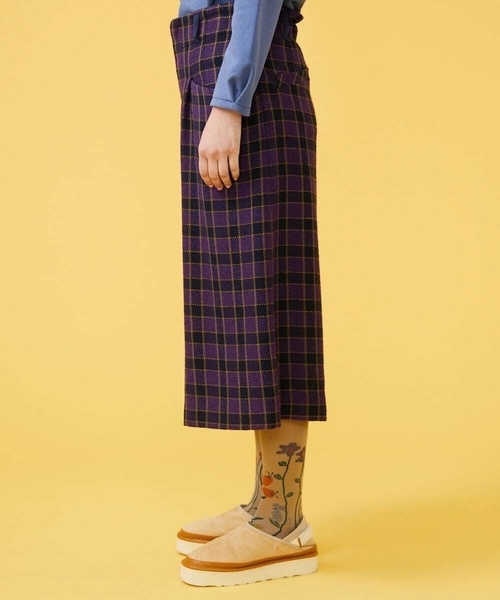 Jocomomola(ホコモモラ)の「Enredar オリジナルチェックパンツ(その他パンツ・レディース・レッド/パープル・40)」の3枚目の写真