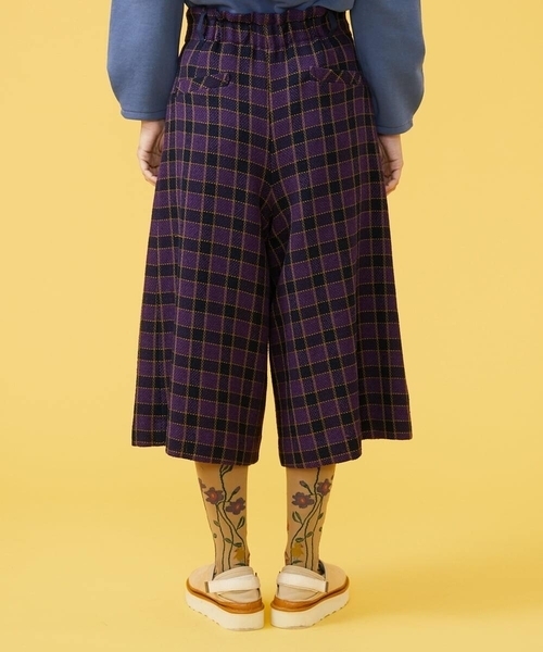 Jocomomola(ホコモモラ)の「Enredar オリジナルチェックパンツ(その他パンツ・レディース・レッド/パープル・40)」の4枚目の写真