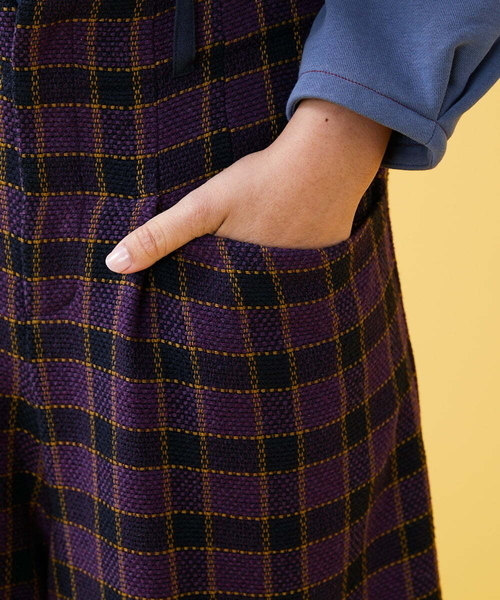 Jocomomola(ホコモモラ)の「Enredar オリジナルチェックパンツ(その他パンツ・レディース・レッド/パープル・40)」の7枚目の写真