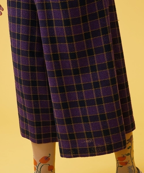 Jocomomola(ホコモモラ)の「Enredar オリジナルチェックパンツ(その他パンツ・レディース・レッド/パープル・40)」の8枚目の写真