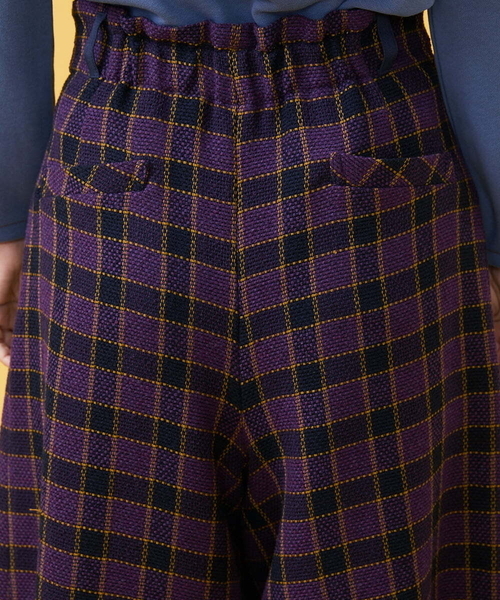 Jocomomola(ホコモモラ)の「Enredar オリジナルチェックパンツ(その他パンツ・レディース・レッド/パープル・40)」の9枚目の写真