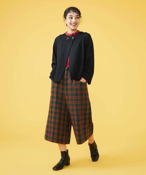 Jocomomola(ホコモモラ)の「Enredar オリジナルチェックパンツ(その他パンツ・レディース・レッド/パープル・40)」の19枚目の写真