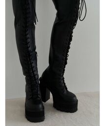 GAB GAB | 【GAB GAB×EMODA】レースアップバルキーロングブーツ(ブーツ)