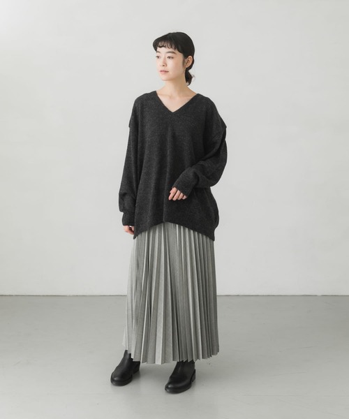 かぐれ（カグレ）の「ウールプリーツスカート（スカート・レディース・スミクロ/ライトグレー・FREE）」の18枚目の写真