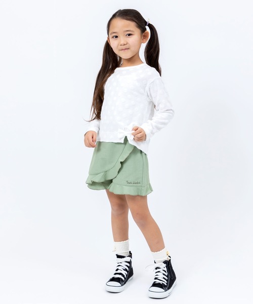 trois lapins kp（トロワラパンケーピー）の「TCサッカー ラップキュロット(110～160cm)（その他パンツ・キッズ・カーキ/サックスブルー・110cm/120cm/130cm/140cm/150cm/160cm）」の15枚目の写真