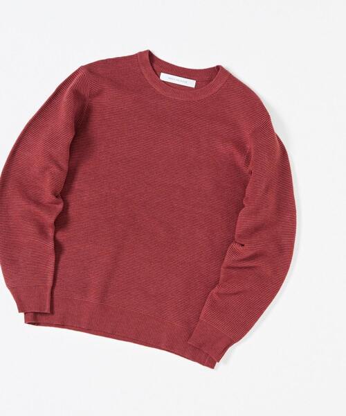 MEN'S MELROSE（メンズメルローズ）の「イージーケアリップルクルーネックニット（ニット/セーター・メンズ・グレイッシュベージュ/ライトベージュ/パープル/グリーン/ネイビー・4/3）」の15枚目の写真