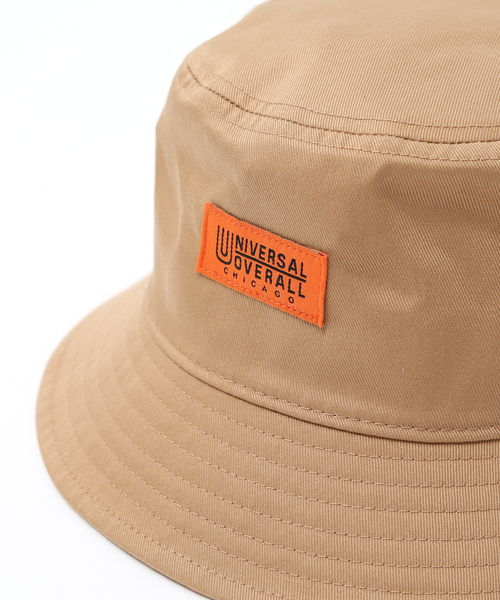 UNIVERSAL OVERALL(ユニバーサルオーバーオール)の「【UNIVERSAL OVERALL/ユニバーサルオーバーオール】TCツイルワンポイント バケットハット(ハット・メンズ・ブラック/ベージュ/グレー/カーキ・フリー)」の14枚目の写真
