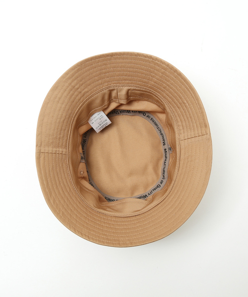 UNIVERSAL OVERALL(ユニバーサルオーバーオール)の「【UNIVERSAL OVERALL/ユニバーサルオーバーオール】TCツイルワンポイント バケットハット(ハット・メンズ・ブラック/ベージュ/グレー/カーキ・フリー)」の15枚目の写真