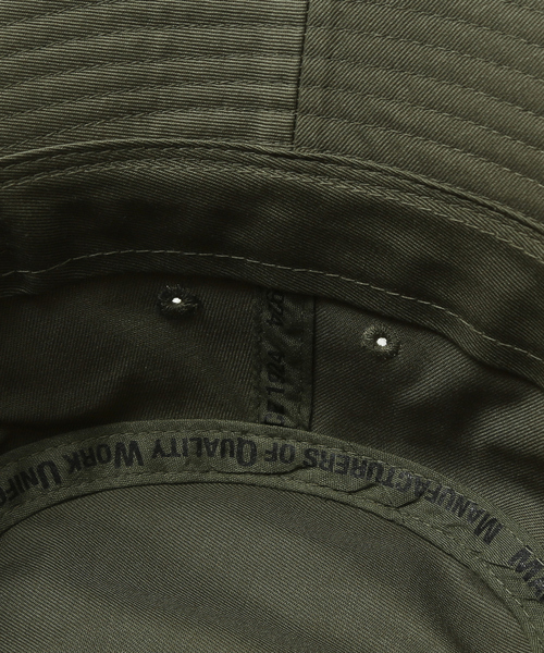 UNIVERSAL OVERALL(ユニバーサルオーバーオール)の「【UNIVERSAL OVERALL/ユニバーサルオーバーオール】TCツイルワンポイント バケットハット(ハット・メンズ・ブラック/ベージュ/グレー/カーキ・フリー)」の20枚目の写真