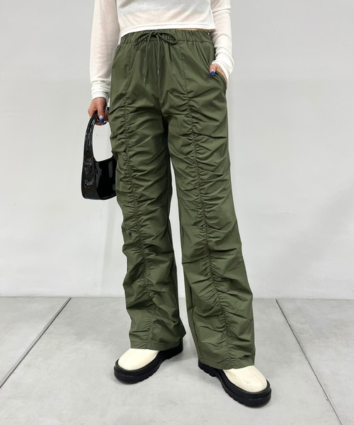 WHO'S WHO gallery（フーズフーギャラリー）の「ギャザーデザインパンツ（その他パンツ・レディース・カーキ/ブラック/アイボリー・FREE）」の6枚目の写真