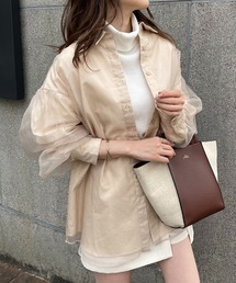 オーガンジーロングシャツ
