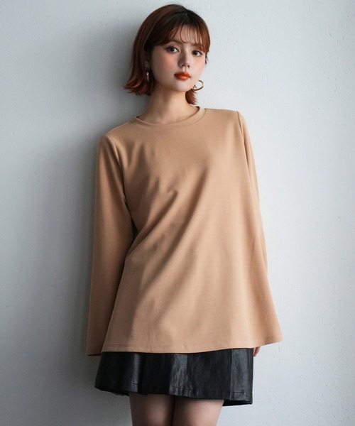 SAISON DE PAPILLON(セゾンドパピヨン)の「ゆったりシルエカットソートトップス(Tシャツ/カットソー・レディース・ホワイト/ネイビー/ピンク/ブラック/ベージュ・L/M/S)」の4枚目の写真
