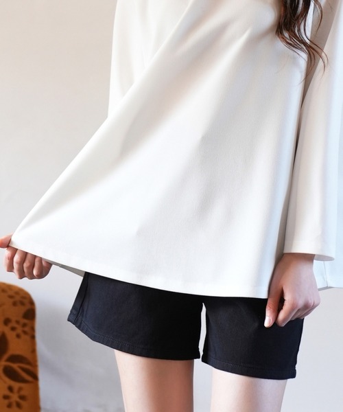 SAISON DE PAPILLON(セゾンドパピヨン)の「ゆったりシルエカットソートトップス(Tシャツ/カットソー・レディース・ホワイト/ネイビー/ピンク/ブラック/ベージュ・L/M/S)」の21枚目の写真