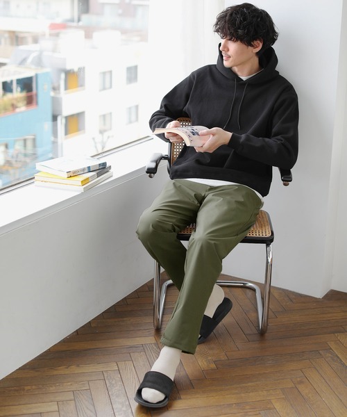 LIL VENDARS(リルヴェンダース)の「4wayストレッチ撥水イージーテーパードパンツ セットアップ対応(スラックス・メンズ・ブラック/オリーブ/チャコール/ベージュ/ネイビー・S/M/L/XL)」の20枚目の写真