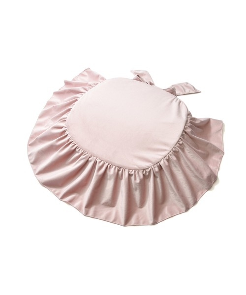 セール】フリル チェアシートクッション ピンク（クッション