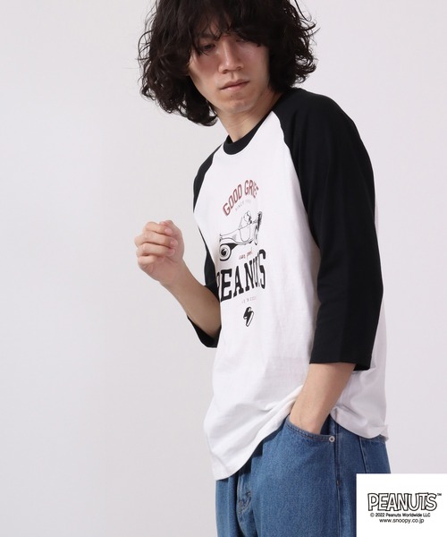 PEANUTS(ピーナッツ)の「PEANUTS スヌーピー ラグラン7分袖 Tシャツ(Tシャツ/カットソー・レディース・ホワイト系その他2/ブラック/ブラック系その他/ホワイト系その他/オフホワイト/ベージュ系その他2/ベージュ系その他/ネイビー/杢グレー/オートミール/ラベンダー/カーキ・L/M/LL)」の13枚目の写真