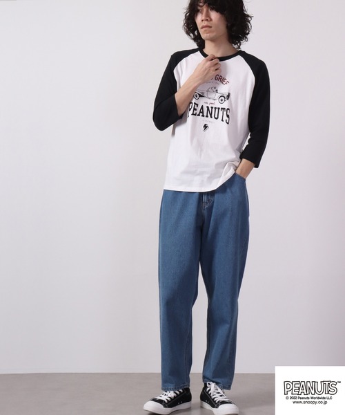 PEANUTS(ピーナッツ)の「PEANUTS スヌーピー ラグラン7分袖 Tシャツ(Tシャツ/カットソー・レディース・ホワイト系その他2/ブラック/ブラック系その他/ホワイト系その他/オフホワイト/ベージュ系その他2/ベージュ系その他/ネイビー/杢グレー/オートミール/ラベンダー/カーキ・L/M/LL)」の16枚目の写真