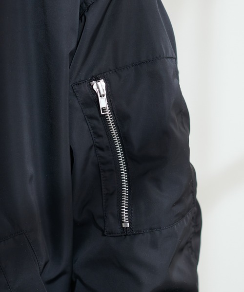 natural couture（ナチュラルクチュール）の「ショートMA-1（ブルゾン・レディース・ブラック/カーキ/アイボリー・FREE）」の16枚目の写真