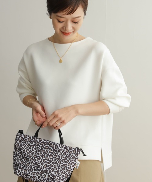 URBAN RESEARCH DOORS（アーバンリサーチドアーズ）の「ライトダンボールニットプルオーバー（Tシャツ/カットソー・レディース・ネイビー/オフホワイト/ブルー・MEDIUM）」の4枚目の写真