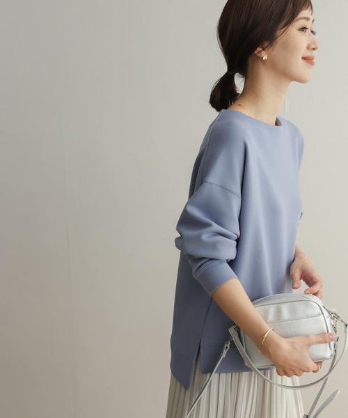 URBAN RESEARCH DOORS（アーバンリサーチドアーズ）の「ライトダンボールニットプルオーバー（Tシャツ/カットソー・レディース・ネイビー/オフホワイト/ブルー・MEDIUM）」の17枚目の写真