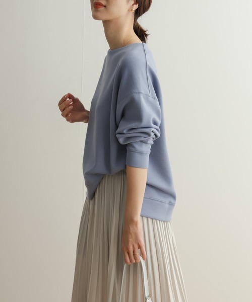 URBAN RESEARCH DOORS（アーバンリサーチドアーズ）の「ライトダンボールニットプルオーバー（Tシャツ/カットソー・レディース・ネイビー/オフホワイト/ブルー・MEDIUM）」の20枚目の写真