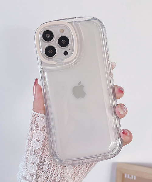 スタンド付き クリアカラー iPhoneカバー スマホケース ipc673