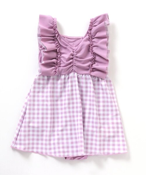 BREEZE(ブリーズ)の「【UVカット】チュールフリルワンピース水着(水着・キッズ・ミント/ピンク・110/130/120/80/90/140/100)」の7枚目の写真