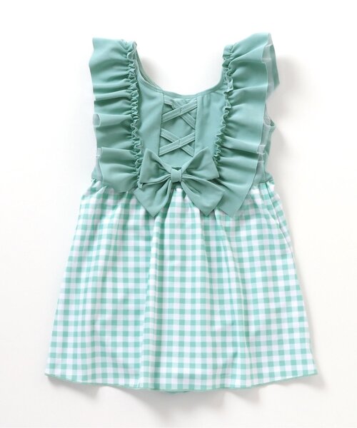 BREEZE(ブリーズ)の「【UVカット】チュールフリルワンピース水着(水着・キッズ・ミント/ピンク・110/130/120/80/90/140/100)」の11枚目の写真