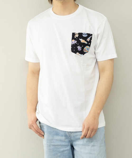 STYLEBLOCK（スタイルブロック）の「半袖ポケットプリントTシャツ（Tシャツ/カットソー・メンズ・ホワイト/ブラック/杢グレー・M/L/LL）」の2枚目の写真