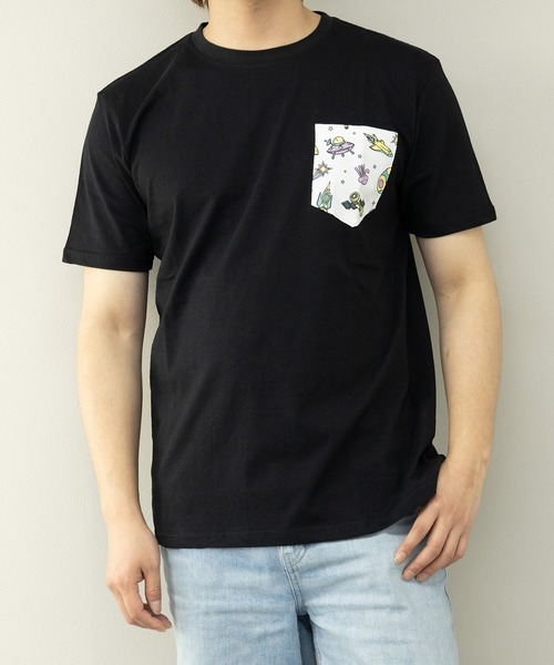 STYLEBLOCK（スタイルブロック）の「半袖ポケットプリントTシャツ（Tシャツ/カットソー・メンズ・ホワイト/ブラック/杢グレー・M/L/LL）」の3枚目の写真