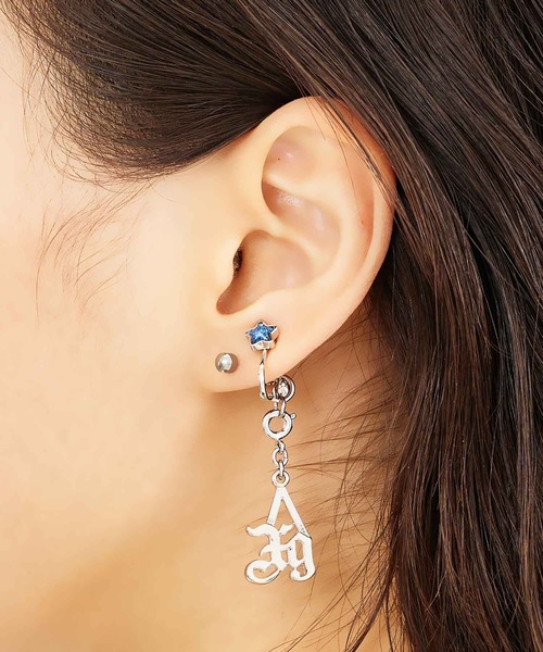 X-girl（エックスガール）の「STAR EAR CLIPS（イヤリング・レディース・ブルー/クリア/イエロー・ONE SIZE）」の4枚目の写真