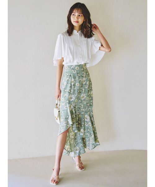 dazzlin(ダズリン)の「morning gloryヘムスカート(スカート・レディース・イエロー/ブルー/グリーン・SMALL/MEDIUM)」の6枚目の写真