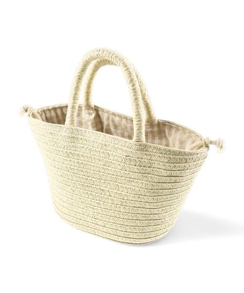 BRANSHES(ブランシェス)の「お花モチーフ付き2WAYバッグ(かごバッグ・キッズ・ベージュ・FREE)」の10枚目の写真