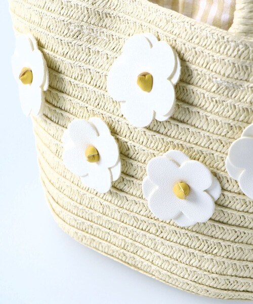 BRANSHES(ブランシェス)の「お花モチーフ付き2WAYバッグ(かごバッグ・キッズ・ベージュ・FREE)」の8枚目の写真