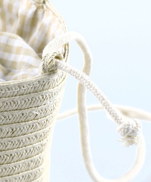 BRANSHES(ブランシェス)の「お花モチーフ付き2WAYバッグ(かごバッグ・キッズ・ベージュ・FREE)」の7枚目の写真