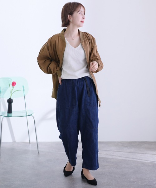 ElegChic(エレグシック)の「パフスリーブ ロング丈MA-1(MA-1・レディース・ブラック/ベージュ/ライトカーキ・M/XL/4L)」の20枚目の写真
