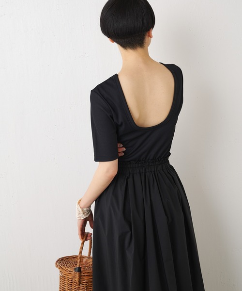 Whim Gazette(ウィムガゼット)の「【THE PAUSE】ドッキングバルーンワンピース(ワンピース・レディース・ブラック/オフホワイト・FREE)」の12枚目の写真