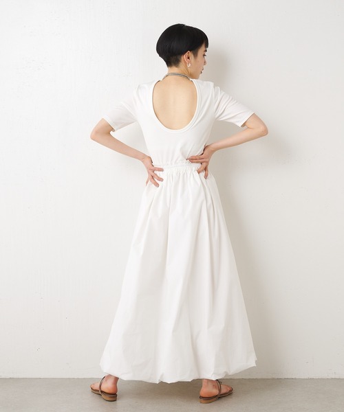 Whim Gazette(ウィムガゼット)の「【THE PAUSE】ドッキングバルーンワンピース(ワンピース・レディース・ブラック/オフホワイト・FREE)」の10枚目の写真