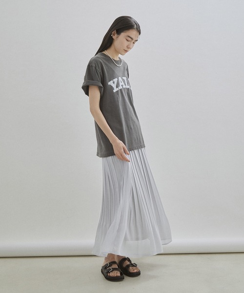 SALON adam et rope'(サロン アダム エ ロペ)の「【WEB限定】【手洗い可能】シフォンシアープリーツスカート(スカート・レディース・ライトグレー/カーキ/ブルー系その他3・FREE)」の17枚目の写真